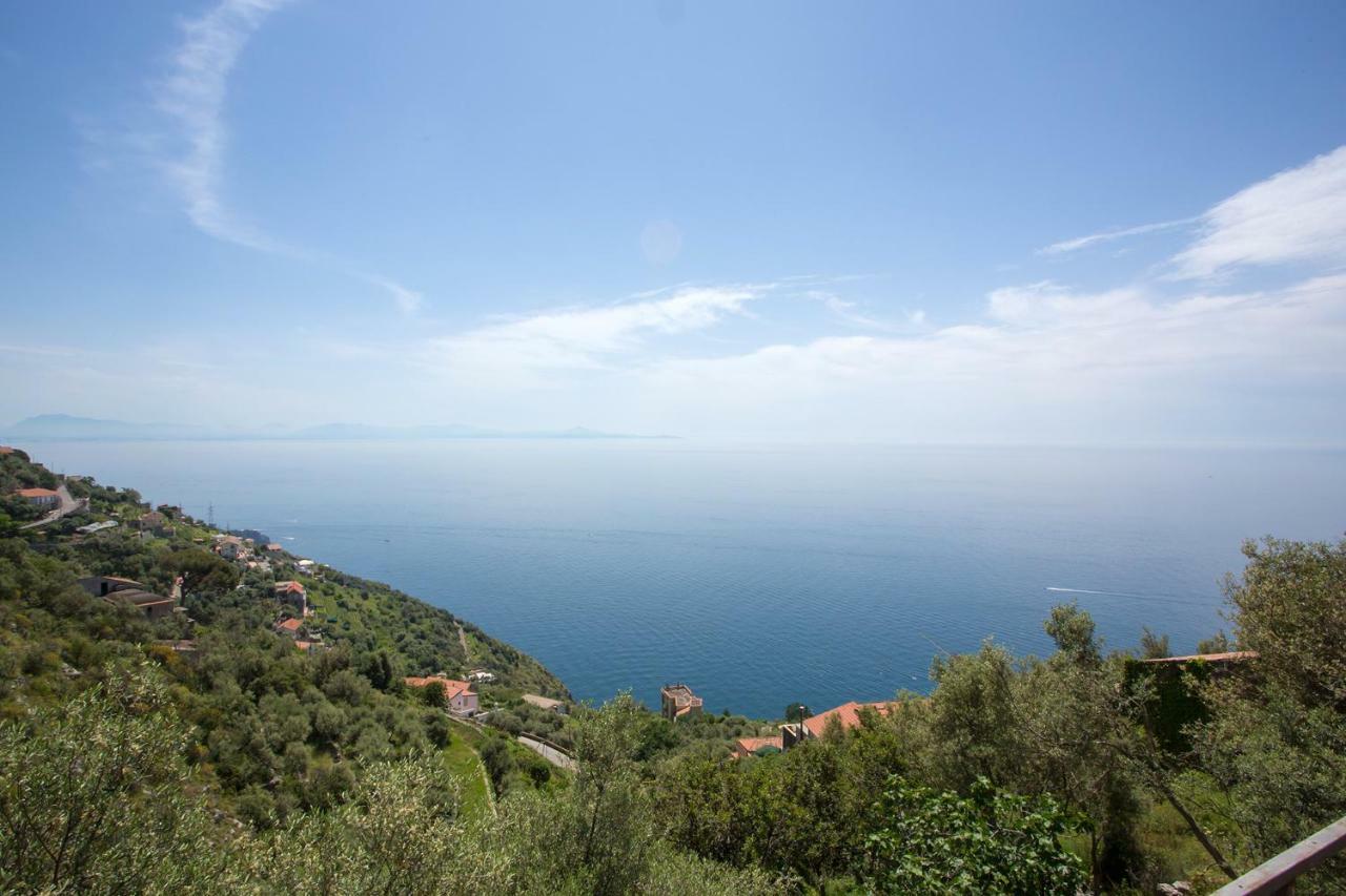 "Casalena" Villa A Furore Amalfi Coast Con Grande Terrazzo E Vista Sul Mare Esterno foto